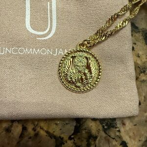NWT Uncommon James Angel Wings Gold Medallion Necklace